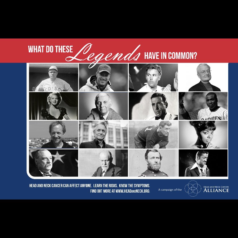 isooworld's tweet photo. What do these legends of history and entertainment have In common? They all battled oral, head and neck cancer. 
Cancer doesn’t discriminate, and it can strike anyone. 
Learn the risk factors. Know the symptoms. 
Visit https://t.co/A7HpFRQOkM to learn more! #ohancaw https://t.co/hxLIBxay8x