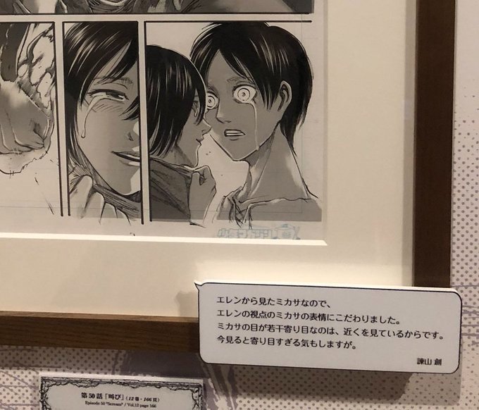 Fun fact :Isayama said that he always draw Mikasa more beautiful from Eren's Pov because thats how Eren actualy see her (source )