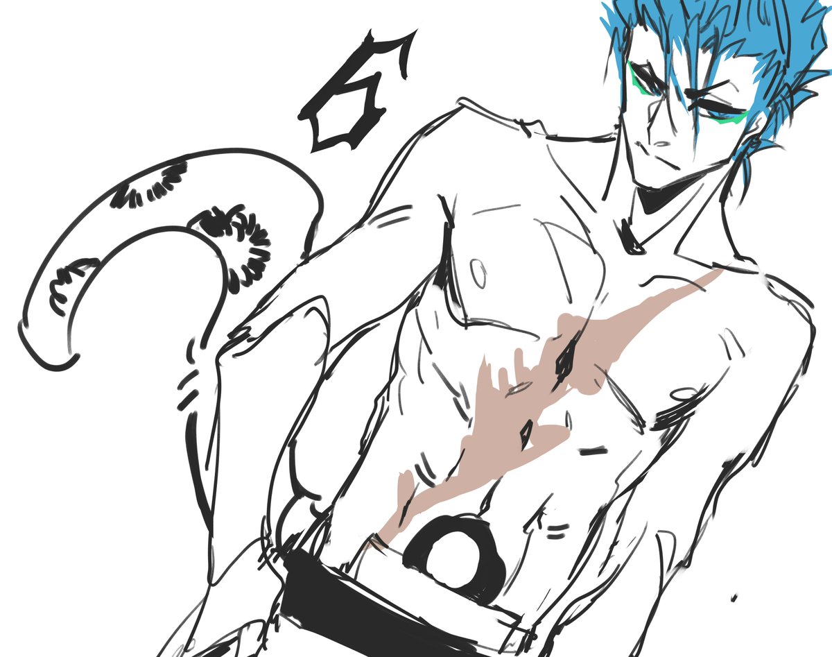 kuobayashi's tweet photo. 还有一半！

#BLEACH 
#ヘリベル
#グリムジョー
#ネリエル https://t.co/qPl8GNAOjX