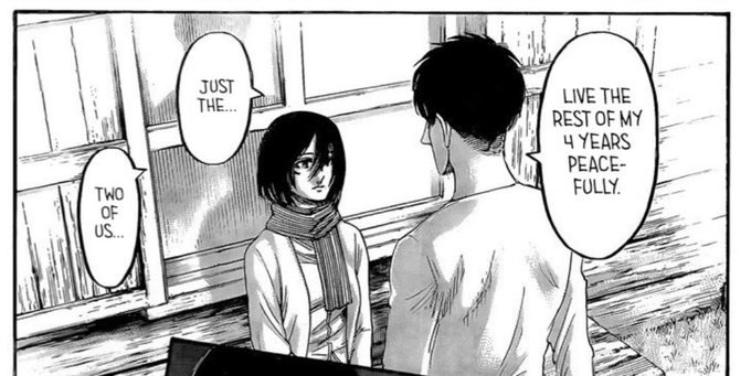 Fun fact :in one interview Eren character answer on question how would he propose he said by living together, which he did in AU in ch 138 #aot138spoilers