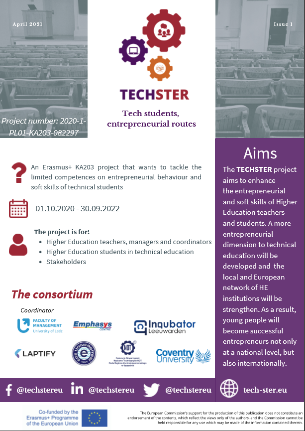 techstereu's tweet image. Pleased to share our first Newsletter of the TechSTER project: