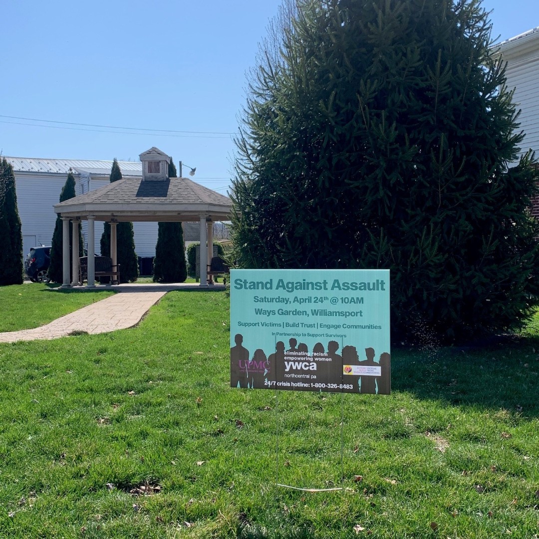 YWCAncPA's tweet photo. Have you seen the signs?! As April is Sexual Assault Awareness Month, YWCA employees went around Lycoming County, placing signs in grassy areas. If you've seen one, tell us in the comments, or even better, take a picture and post it here! #ywca #SAAM2021 #community #awareness https://t.co/7VHy2LifQH