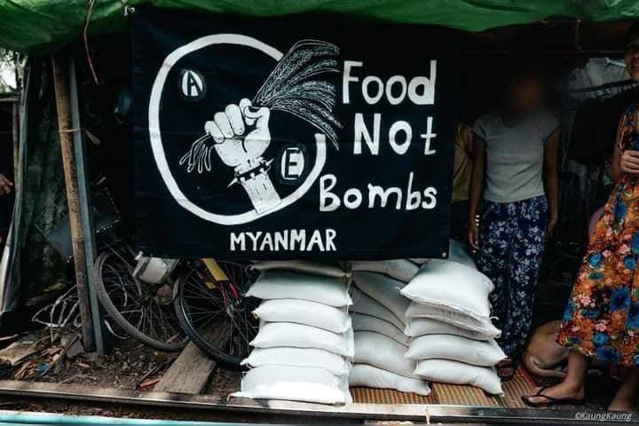 Community support in Yangon donate rice and clothings along with courageous message, “FOOD NOT BOMBS”, to 200 households in North Okkalapa Tsp. Other community help schemes across the country.
SILENT REVOLUTION
#Apr16SilentStrike
#WhatsHappeningInMyanmar