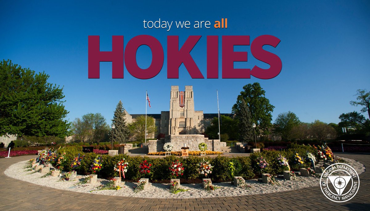 Today, we are all Hokies. #HokieStrong #neVerforgeT