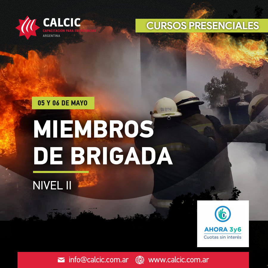 CALCICsa's tweet photo. CURSOS PRESENCIALES MAYO 2021

No pierdas tu oportunidad, los cupos son limitados.
 
Miembros de Brigada - Nivel I
Miembros de Brigada - Nivel II
NFPA 1041 Fire Instructor I con acreditación Pro Board

Consultas e inscripciones: https://t.co/9IBVspJT4s

#calcic #incendio #fuego https://t.co/jPz1ntDvgo