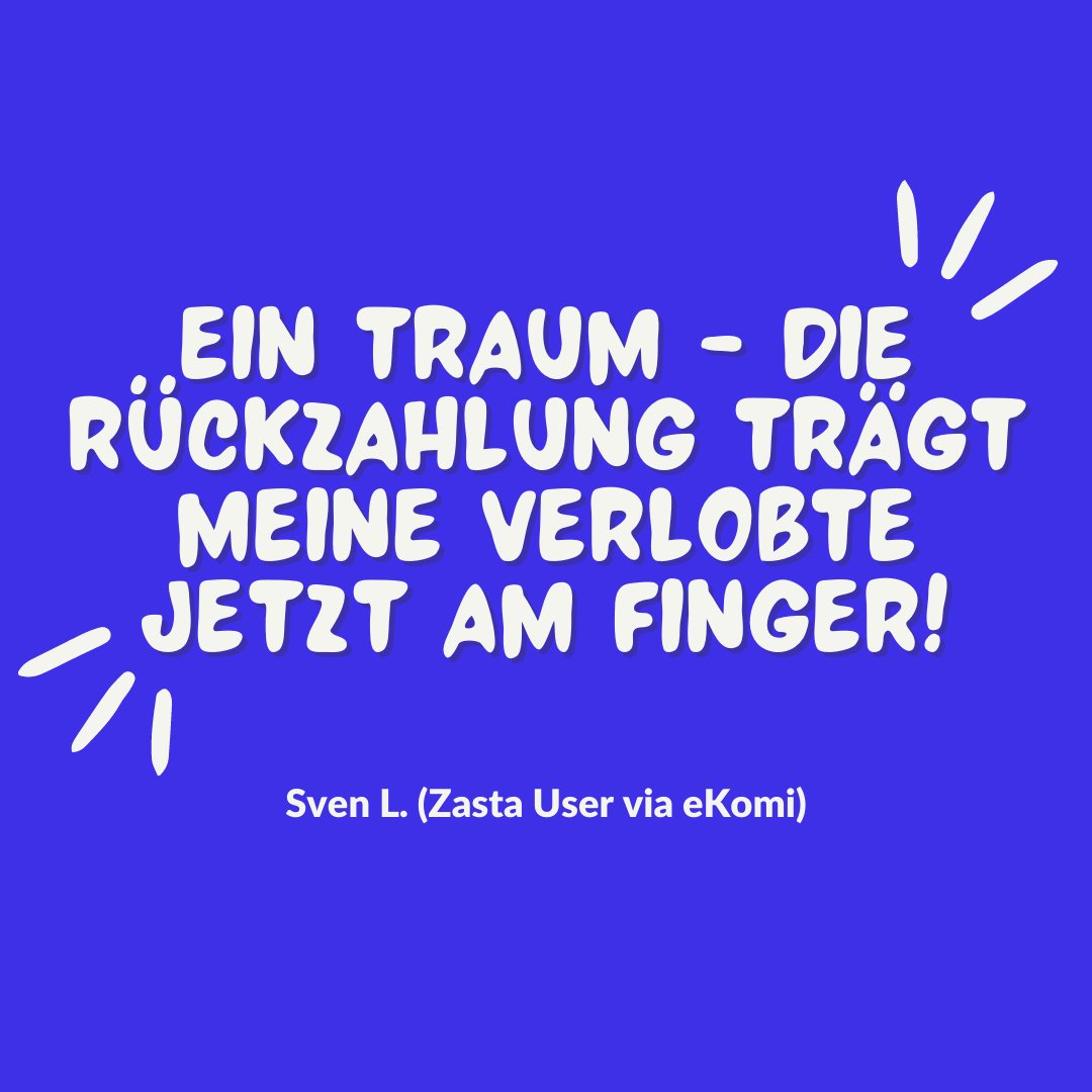 zasta_de's tweet photo. 😍 Verlobungsring, Strafzettel oder Dubai-Urlaub - Die #Zasta Nutzer haben uns schon von vielen interessanten Anwendungsmöglichkeiten für die jährliche #Steuererstattung berichtet. Was hast du mit deiner letzten Erstattung gemacht? 
#EchteLiebe https://t.co/sSmupmUdQh