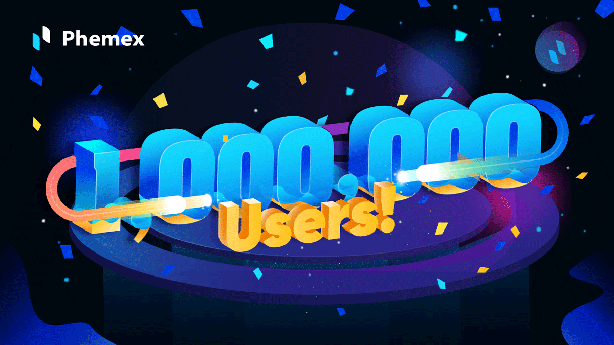 🤩 We now have one million users on our platform! 👏 Between Q4 2020 and Q1 2021, the number of Phemex traders has increased by 156% and the trading volume has increased by 117%, thanks for helping us get here! 🎉 #Phemex #crypto #MillionWithPhemex