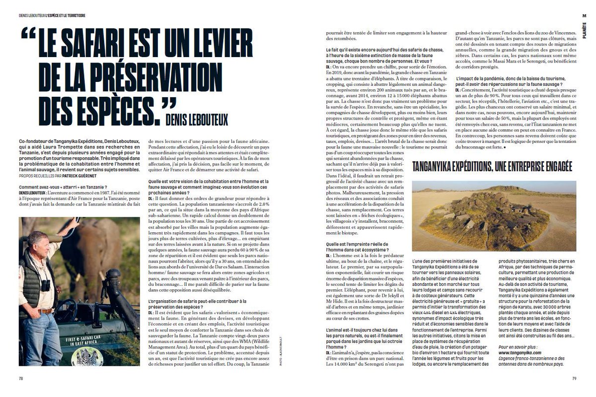 Laura Trompette 🎺 (@lauratrompette) on Twitter photo Le 1er numéro du <a href="/MagazineMentors/">Mentors Magazine</a> est en kiosque aujourd’hui. Vous pourrez y découvrir un grand sujet sur la cohabitation entre l’homme & l’animal sauvage, notamment en Tanzanie. Et, bien sûr, je vous parle aussi de mon dernier roman «La révérence de l’éléphant»
#VendrediLecture Le 1er numéro du <a href="/MagazineMentors/">Mentors Magazine</a> est en kiosque aujourd’hui. Vous pourrez y découvrir un grand sujet sur la cohabitation entre l’homme & l’animal sauvage, notamment en Tanzanie. Et, bien sûr, je vous parle aussi de mon dernier roman «La révérence de l’éléphant»
#VendrediLecture