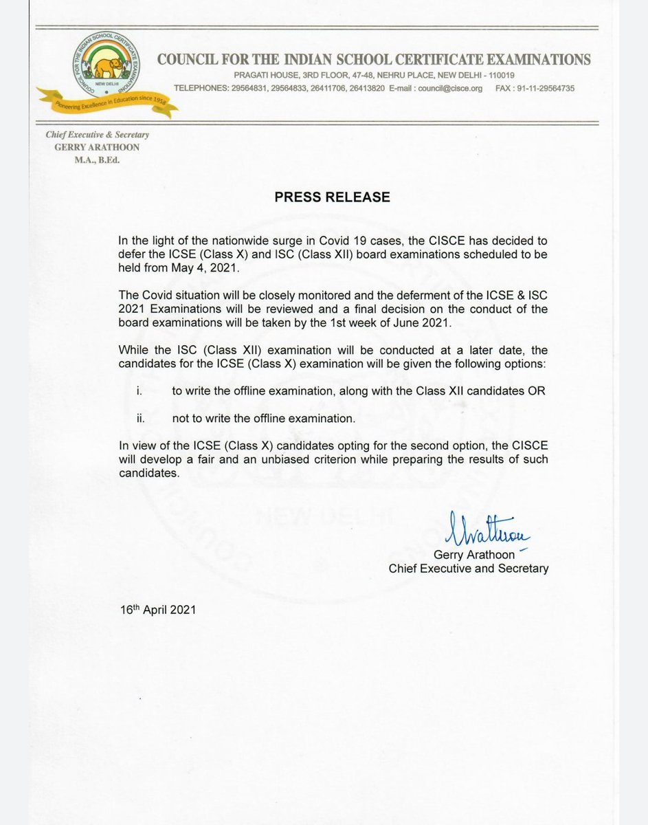 GovernmentJob74's tweet image. CISCE Board 2021 Exam Postponed Notice

governmentjobonline.in/cisce-board-10…

#governmentjobonline 
#cisceboard  #cisce #icse #icseboard #exampostponednotice #exampostpond