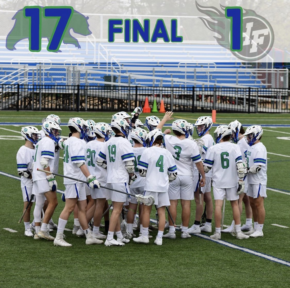 Great start to the season. 7 players were able to experience their first lacrosse game EVER. This is such a fun team.