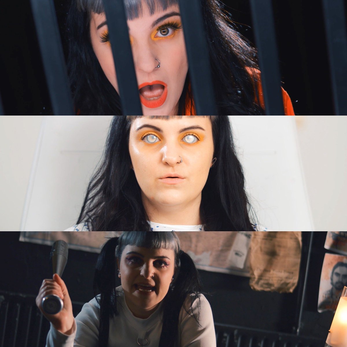 The three looks of @TigressKaty in the brand new @TIGRESSofficial video for #disconnect 🎥
