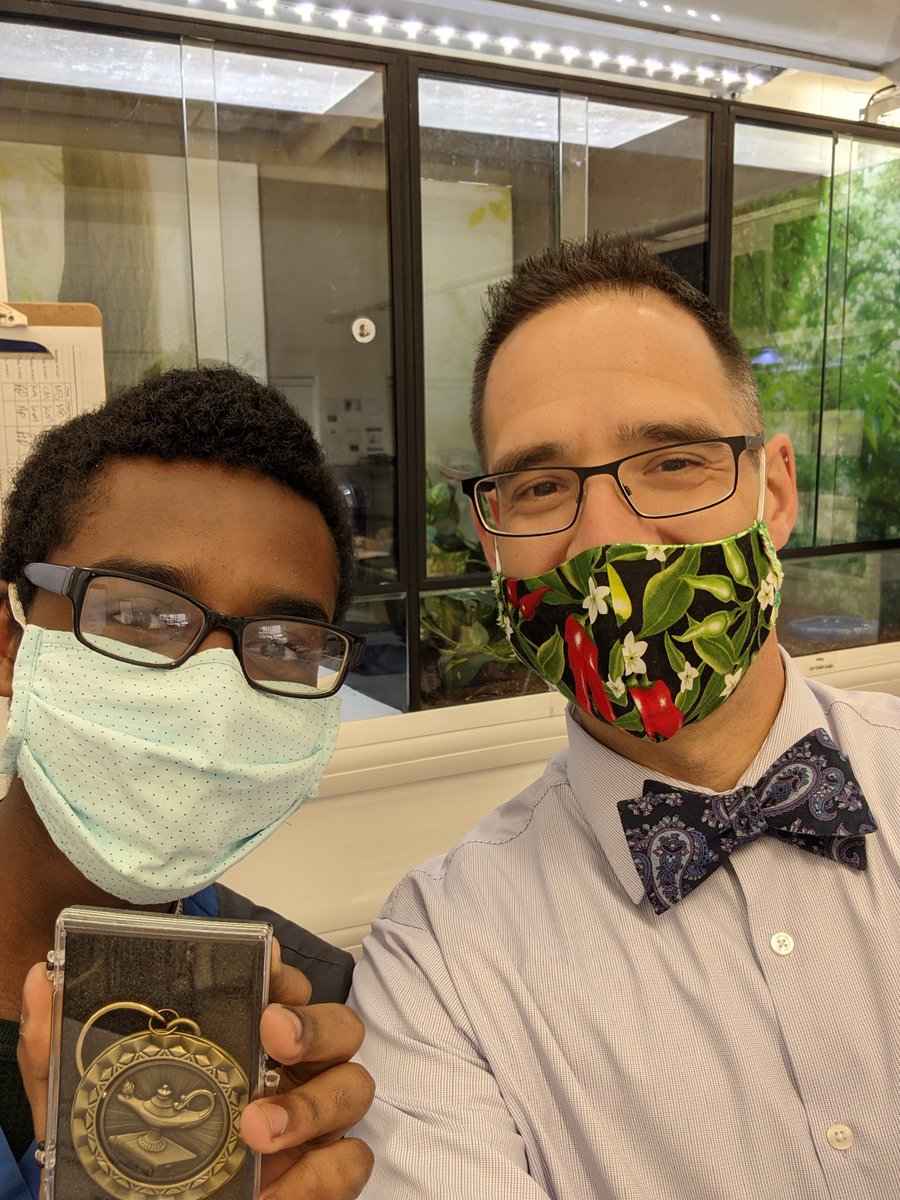 DerekRoeth's tweet photo. Today's celebration: #SeniorStudentsoftheQuarter! These two students (Sammy and Samantha) are destined for great things! So blessed to work with them! @EFCTS https://t.co/I2eqrM1NT7