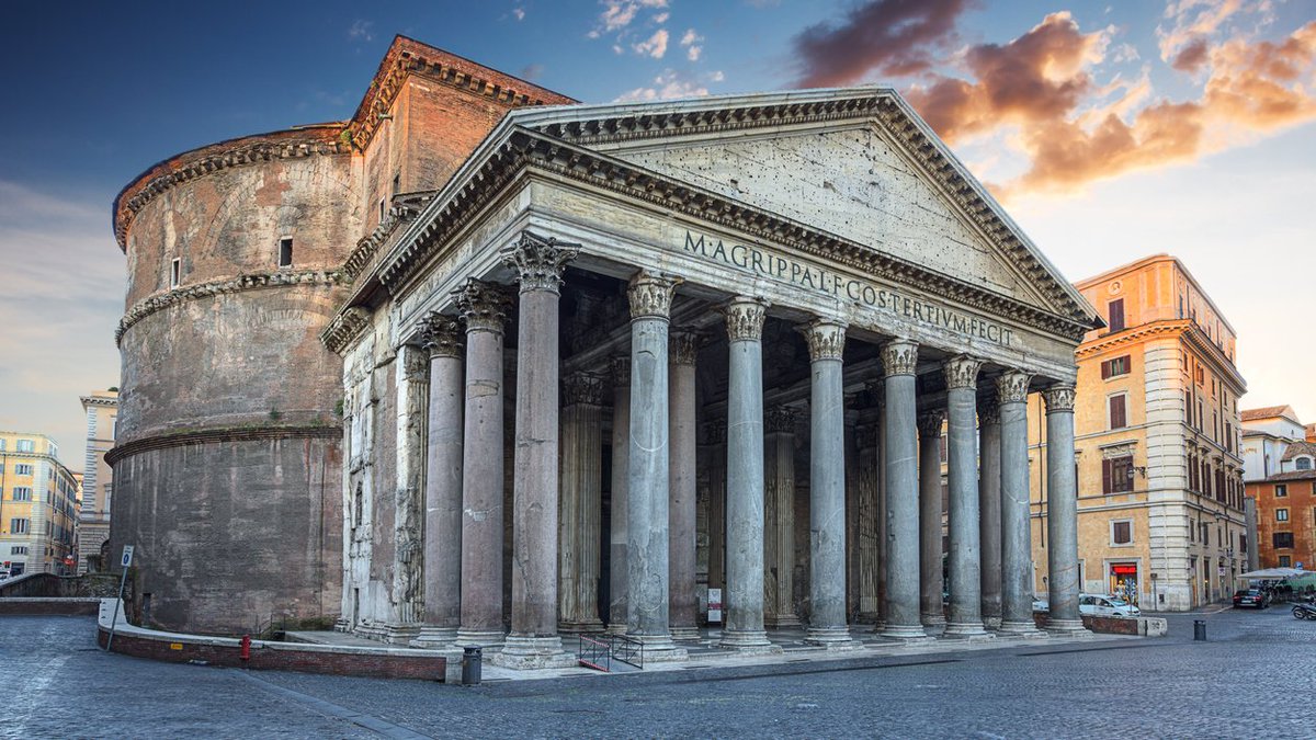 HistoriaNG's tweet photo. Roma es sin duda la ciudad con más monumentos por kilómetro cuadrado de todo el planeta. Entre sus miles de estatuas, plazas y edificios hay un templo singular y fascinante erigido hace 1.900 años, el Panteón de Agripa, al que dedicamos nuestro hilo de #arte de esta semana. https://t.co/utfj0UD3So