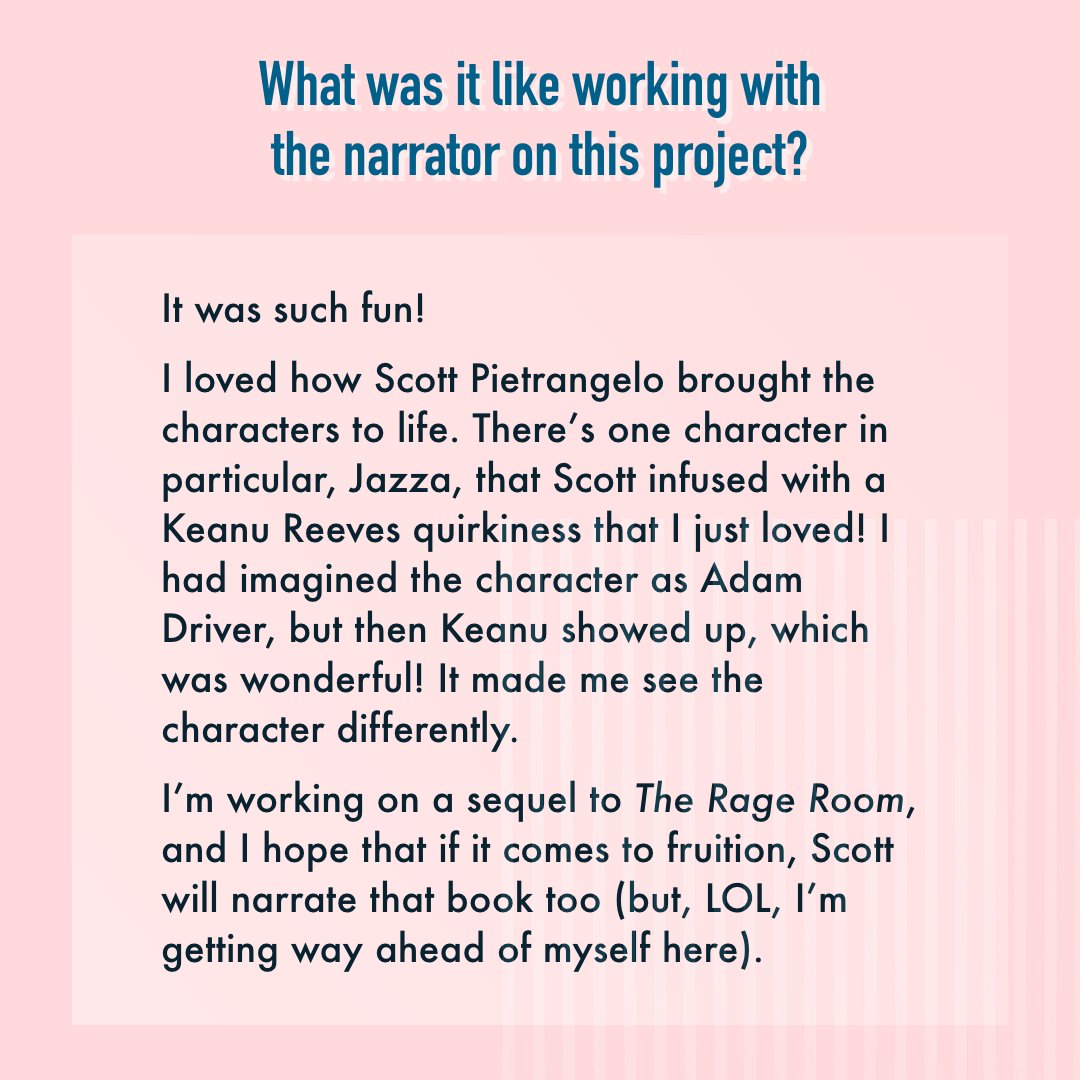 InannaPub's tweet photo. #BehindTheAudio : "The Rage Room", written by @lisadenikolits & narrated by #ScottPietrangelo is available on all #audiobook platforms. Produced by #ECWAudio. Read an interview now with Lisa! #FemLitCan #CanLit #FeministFiction #TimeTravel #Technothriller https://t.co/HzHzKqvZ1B https://t.co/RuBQGxnlRM