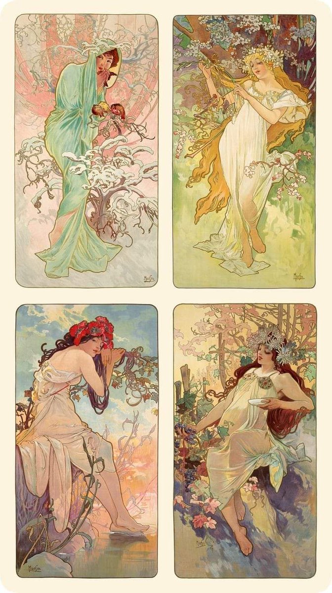 Les 4 saisons de Mucha 1896