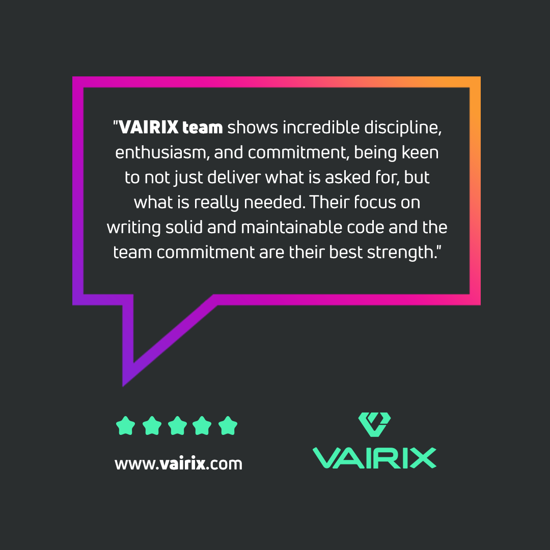 vairix's tweet photo. Build your next innovation with a team that goes the extra mile.

By focusing on understanding your business goals, asking the right questions, and suggesting the optimal approach for your specific product roadmap, we deliver solutions that are built to last.

#reviews #vairix https://t.co/doDDYmadlt