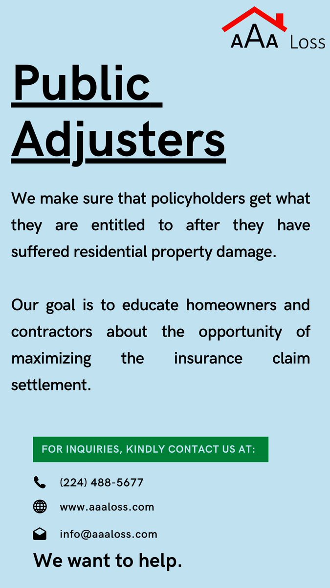 AAA Loss Public Adjusters (@aaaloss) on Twitter photo 