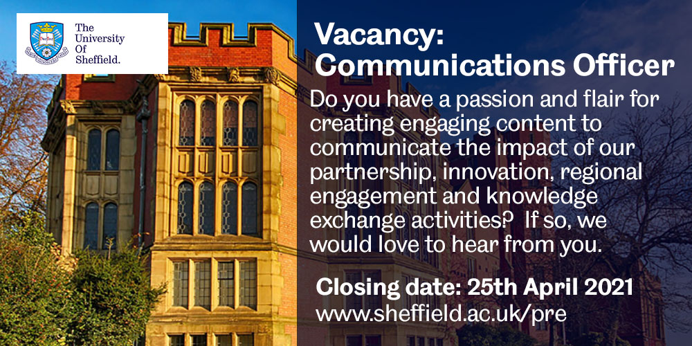 ShefUniImpact's tweet photo. 🚨Job vacancy🚨

Interested in developing content about 
@sheffielduni's civic role in the region and the regional, national and international impact from partnerships, innovation and knowledge exchange activities? 

If so, we have the role for you! 👉 https://t.co/TGUIZ4hZy6 https://t.co/OHhmDbK3oi
