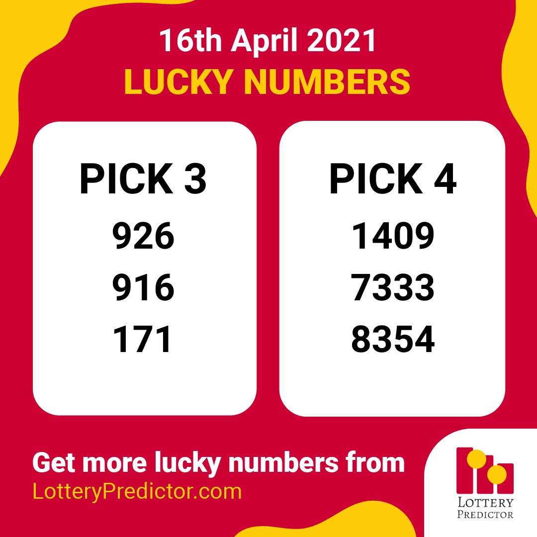 Birthday lottery numbers for Friday, 16th April 2021

#lottery #powerball #megamillions https://t.co/nXIyXUsVJf