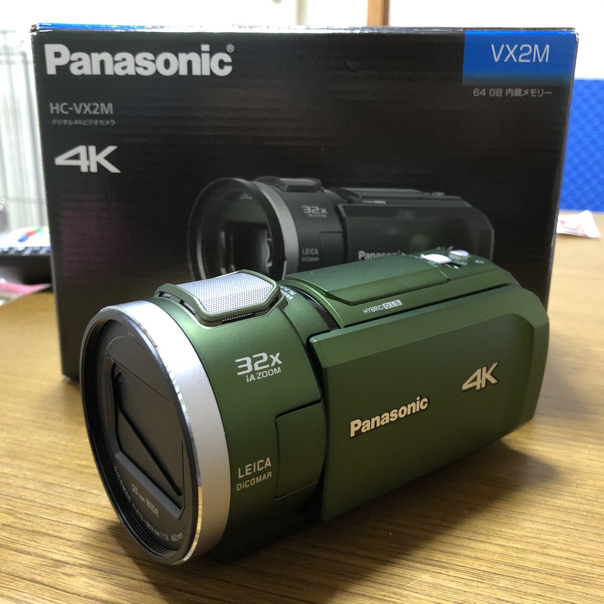 パナソニック 4K ビデオカメラ HC-VX2M 希少なフォレストカーキ