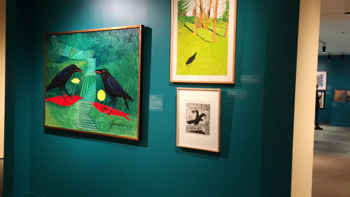 “At the Border” 1985 (from the collection of <a href="/rocRMSC/">Rochester Museum & Science Center</a>)
“April Morning” 2002
“Winter Dance” 1998
#crows 
by G.Peter Jemison