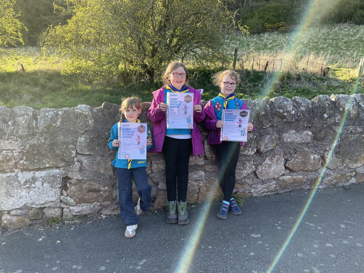 Back to <a href="/11thFife/">11th Fife</a> to present 3 Chief Scout’s Bronze awards to more hard-working Beavers. Great achievement! #SkillsforLife