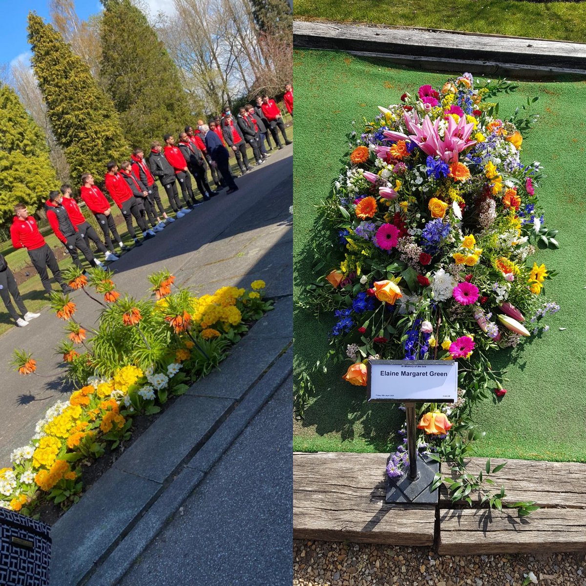 paulgreen316's tweet photo. Massive respect to the whole of the @OfficialShots squad led by @Danny_Searle in paying their respects at Mum's funeral this morning before heading off for training. An amazing gesture of support for Dad https://t.co/0qnrJFgnw6