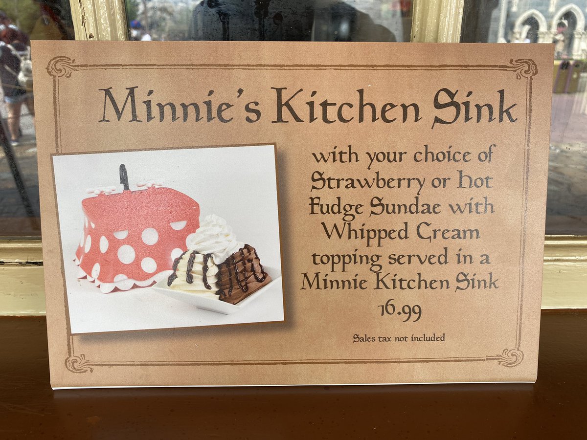 Wdw News Today On Twitter Minnie S Kitchen Sink Sundae Has Returned To Walt Disney World You Can Find It At Storybook Treats In The Magic Kingdom For 16 99 Https T Co Mp1ryhtmam