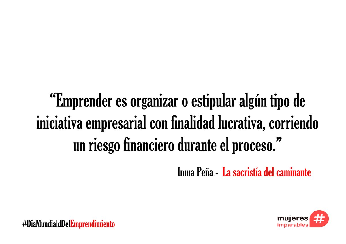 mujer_imparable's tweet photo. 📣 #MujeresImparables en el #DíaMundialDelEmprendimiento. 💪

🗣 ¿Qué es para ti #emprender?

👉 Nos lo cuentan los #emprendedores @evacaravaca @jaimenunezc Ignacio Montaldo e Inma Peña.

#emprendimiento #talento #yoemprendo #pasiónporemprender https://t.co/icaDyO5tED