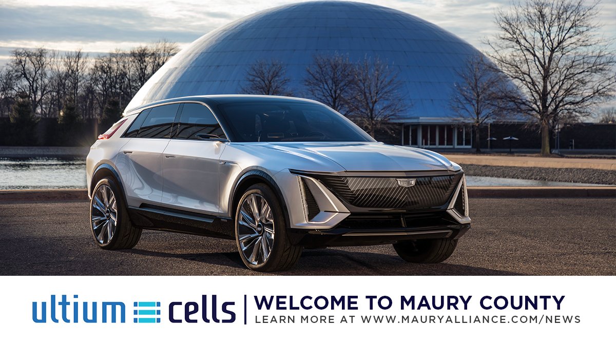 Incredible news for Maury County! Ultium Cells just announced Spring Hill as their 2nd US location for an EV battery cell manufacturing facility, representing an investment of $2.3 billion and the creation of 1,300 new jobs. Read more here &gt;bit.ly/3mRkCux