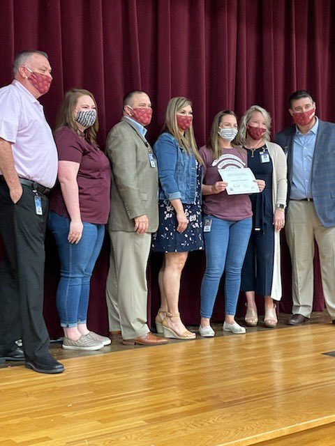 CoachSchmeits's tweet photo. CONGRATULATIONS 🎊🎉 To Mrs. Isaacson the Katy ISD secondary teacher of the year!   We’re so lucky to have such an incredible band director. It’s a great day to be a coyote. #coyotelife #crjh https://t.co/awObQhIaWr