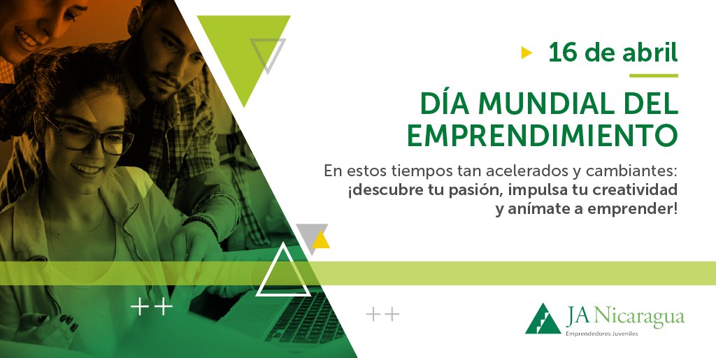 janicaragua's tweet image. 🌎️Hoy conmemoramos el #DíaMundialdelEmprendimiento reafirmando nuestro compromiso de seguir impulsando el potencial sin límites de los jóvenes emprendedores en Nicaragua y de esa manera impactar positivamente nuestro entorno.  🙋‍♀️🙋‍♂️

#InspirandoElMañana #SigamosAprendiendo