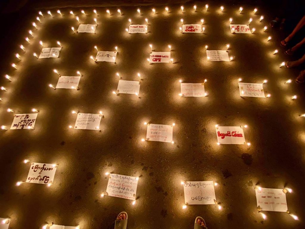 Spring Revolution Night Strike with Candlelights and showing support to our newly formed “National Unity Government” <a href="/NUGMyanmar/">National Unity Government Myanmar</a>.
#WeSupportNUG
#Apr16SilentStrike
#WhatsHappeningInMyanmar