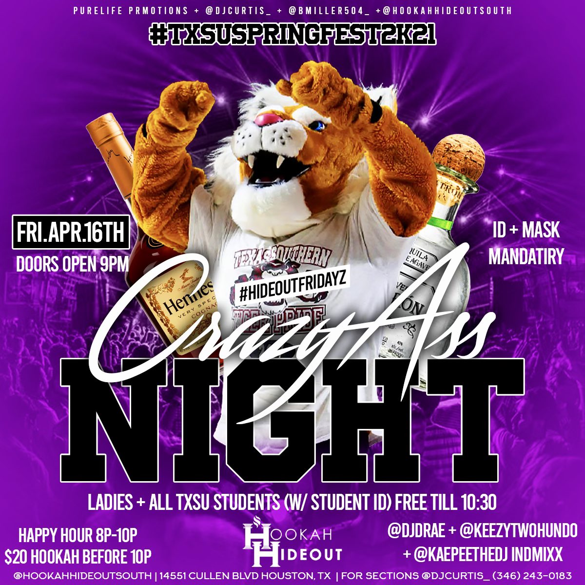 DjCurtis___'s tweet photo. #CrazyAzzNight TONIGHT @djdrae_ x @KeezyTwoHundo Indmixx #TxsuSpringFest2K21 #Txsu21 #Txsu22 #Txsu23 #Txsu24! https://t.co/8AJk1kI4XV