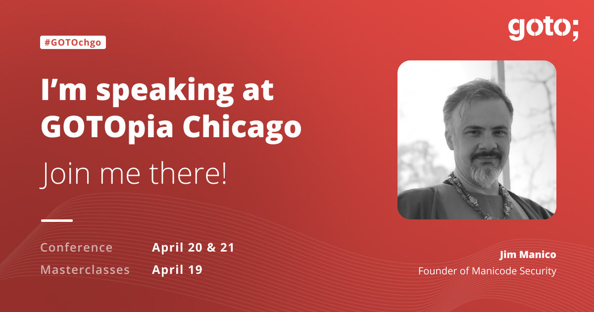 Jim Manico from Manicode Security tweet media