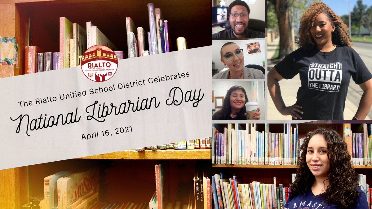 RUSD librarians do amazing work connecting students to resources &amp; fueling imaginations. They have innovated to keep students connected during the pandemic. On behalf of the Board of Education and Superintendent Dr. Avila, we honor them on #NationalLibrarianDay!