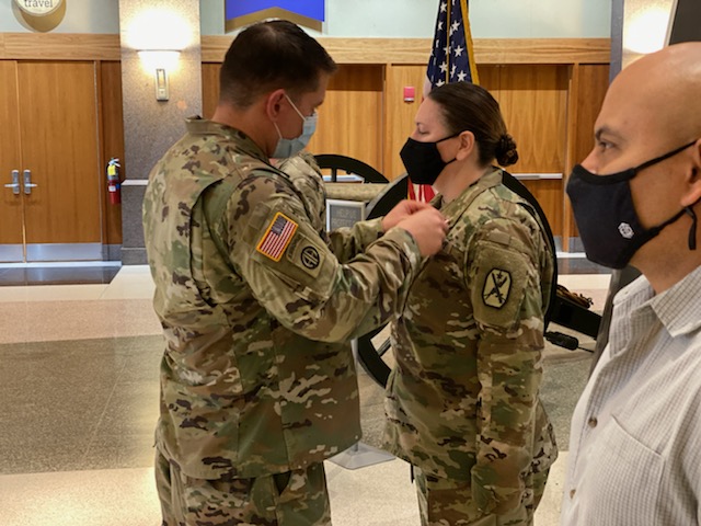 MCoE_Retention's tweet photo. Yesterday, we said farewell to MSG Wendy Elias and her husband Jeff.  MSG Elias exceptionally served all Soldiers on Fort Benning as a Senior Reserve Component Career Counselor, assisting them with enlistment/transfer into the USAR or ARNG.  Best wishes to you and your family! https://t.co/YFbKwyUIjc