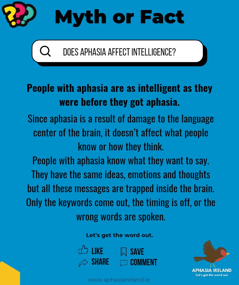Aphasia_Ireland's tweet image. Without searching for the answer online (we trust you didn&apos;t!) let us know what you thought before. 🤓 🧠
📍Would you like to make a donation?🙌🏻
Donation LInk: bit.ly/2OdFMGj

#aphasia #aphasiaawareness #aphasiarecovery #aphasiaireland #speechtherapy #ireland #donate