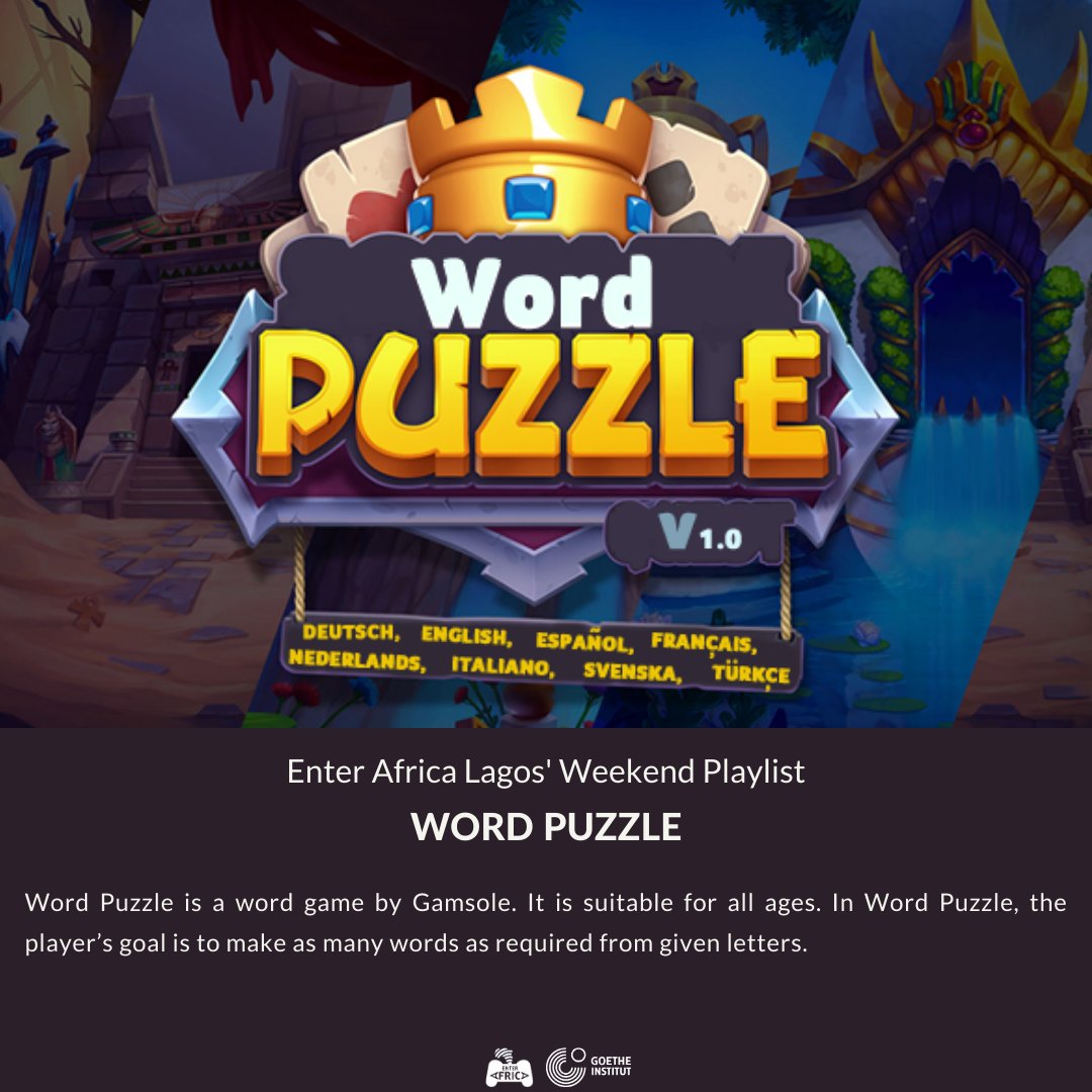Word Puzzle is a word #game by <a href="/GamsoleStudios/">Gamsole Studio</a>. It is suitable for all ages.

In Word Puzzle, the player’s goal is to make as many words as required from given letters.

Play Word Puzzle: gamsole.com/wordpuzzle.html