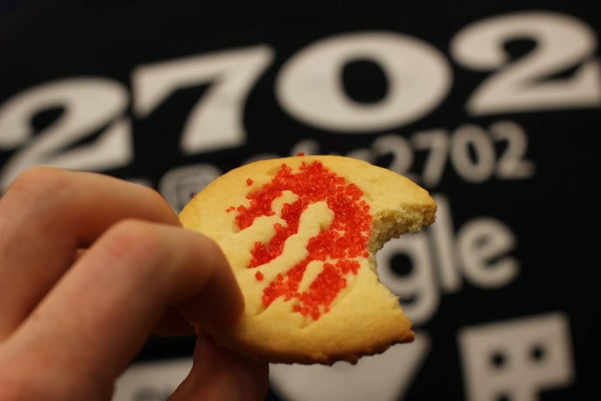 frc2702's tweet image. Back to when we could eat cookies together. Looking forward to sharing these again! #OMGRobots #spreadingGP #2702Rebels