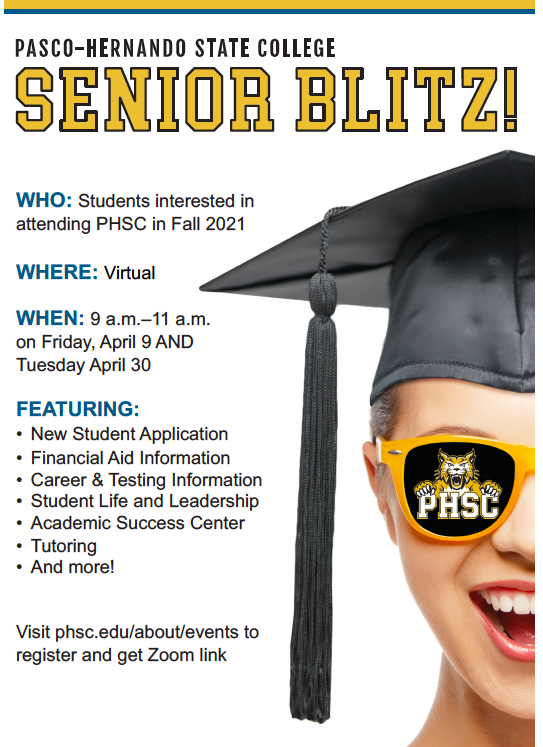 coyotecareerlab's tweet photo. PHSC's Virtual Senior Blitz is 4/30. Register at https://t.co/2vmpxZAbf6, or email jlarimor@pasco.k12.fl.us to attend a virtual session at CCHS. @TheCoyoteWay https://t.co/TXQI6g4mzr