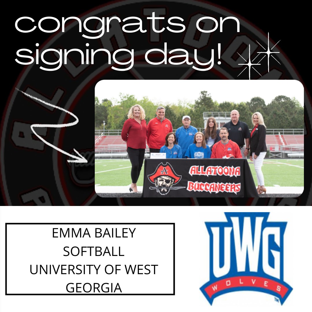 Congrats to Buc Emma Bailey on signing with University of West Georgia Women’s Softball <a href="/uwgsoftball/">West Georgia Softball</a> today! #GoBucs #AnchoredInExcellence #BucNation #GoWest <a href="/cobbschools/">Cobb County Schools</a> <a href="/mdjonline/">MDJ Online</a> <a href="/cobb_sports/">Cobb Sports</a> <a href="/embsoftball2021/">Emma Bailey</a> @_emmaabailey