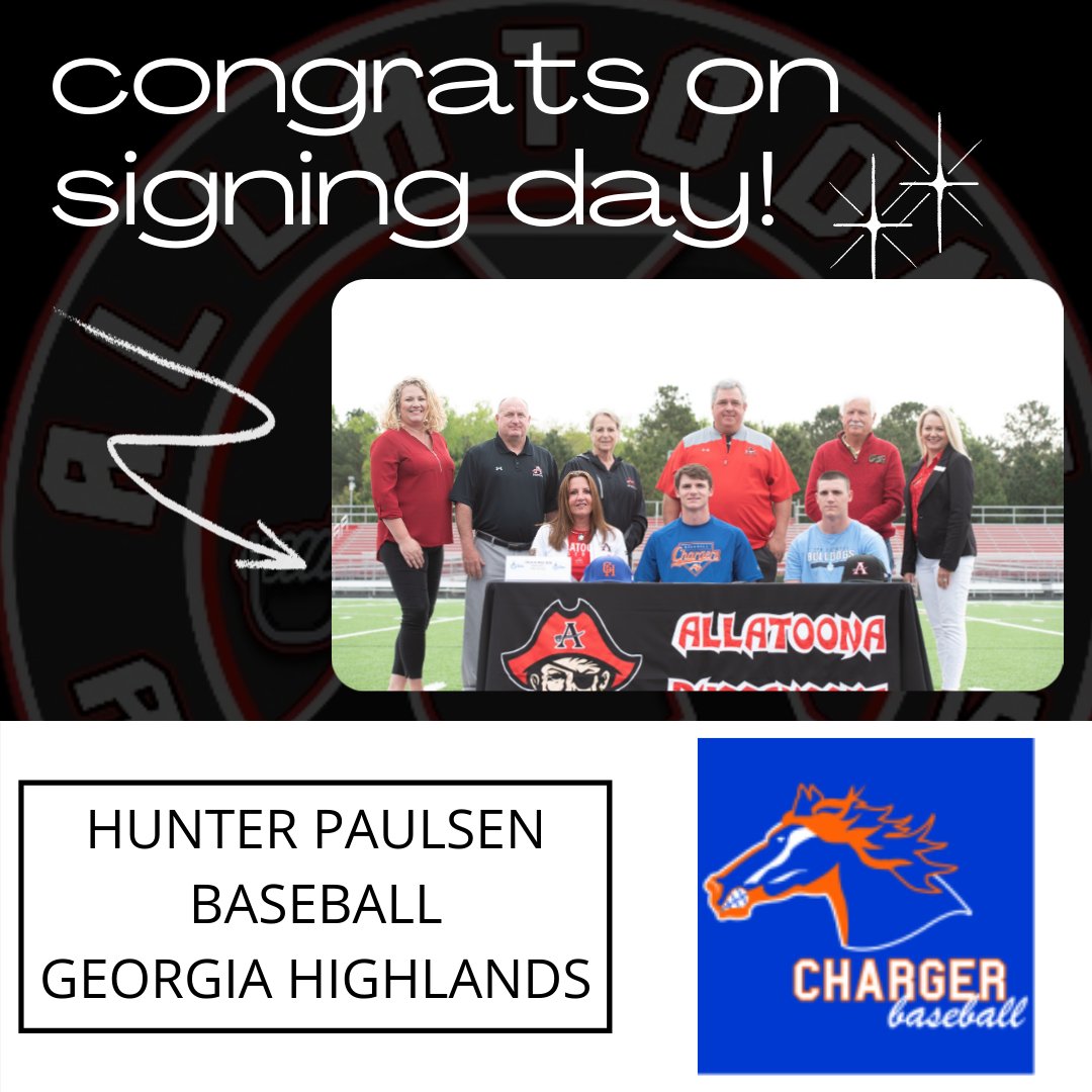 Congrats to Buc Hunter Paulsen on signing with Georgia Highlands baseball @GHCBaseball today! #GoBucs #AnchoredInExcellence #BucNation #TakingCharge @Hunterpaulsen3 @cobbschools @mdjonline @cobb_sports
