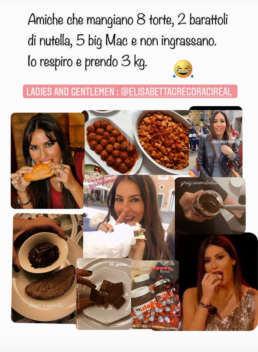 QueenGregoraci's tweet photo. Greg dammi il tuo metabolismo 🤣🤣🤣🤣🙊😜 #eligreg #elisabettagregoraci #gregorelli https://t.co/tFzpockf7B