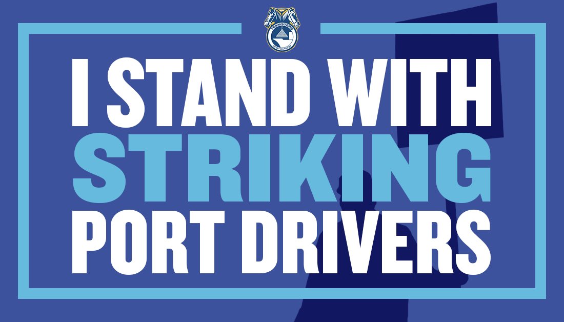 I stand with striking port drivers at @drive4universal’s UIS. They need to be reinstated, get a fair contract & no more misclassification as independent contractors. The port trucking industry needs to be held accountable which is why I am proud to support #SB338 #SB700 & #AB794.