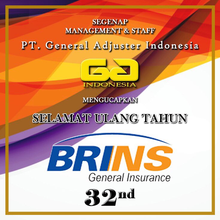 AdjusterGeneral's tweet photo. Segenap Management dan Staff PT. General Adjuster Indonesia mengucapkan Selamat Ulang Tahun PT. BRI Asuransi Indoneaia ke-32 Semoga Sukses Selalu.
#happyaniversary 🥳🎂 @BRINS_Insurance https://t.co/mzDtLi2Odu
