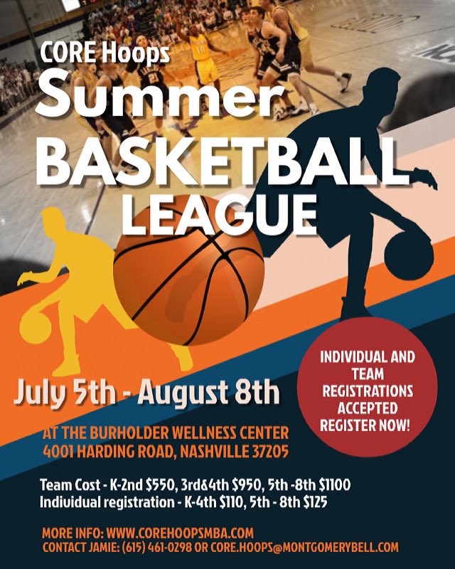CoreHoops's tweet image. March Madness is over but basketball season is heating up! Join CORE Hoops 1st annual Summer League for boys of all ages and skill level!