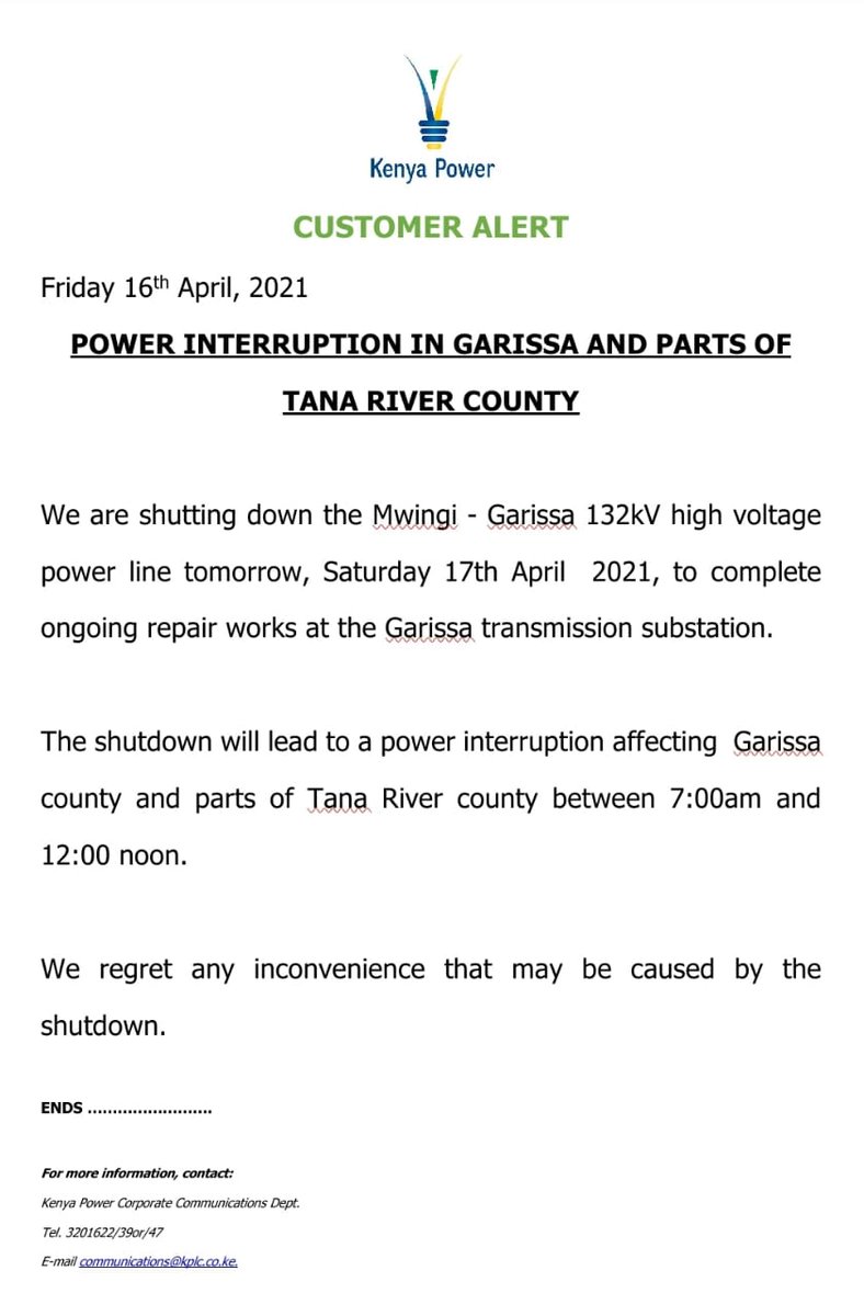 The Kenya Power & Lighting Company Plc. (@kenyapower) on Twitter photo  The Kenya Power & Lighting Company Plc. (@kenyapower) on Twitter photo