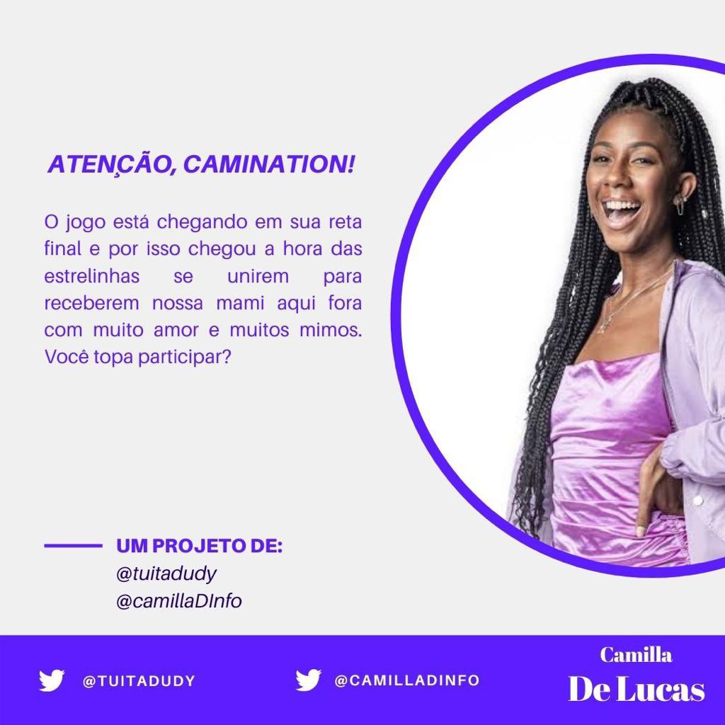 tuitadudy's tweet photo. É HORA DE BRILHARMOS, CAMILLERS! ⭐️💖
Estamos nos últimos dias de programa e temos que fazer nossa mami sair de lá, se Deus quiser somente na final, sentindo todo o amor da camination. Segue o fio para vocês saberem como podem participar desse projeto! #TeamCamilla #BBB21 https://t.co/lhk9346RMc