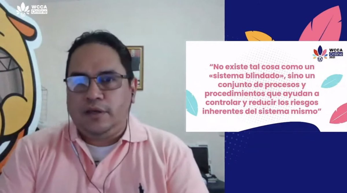 En este momento tenemos la participación de Mario Rocha con su charla: Asegurando tu sitio web en 6 pasos.

#WCCA2021 #WCCA #FiestaCentroamericana #WordPress